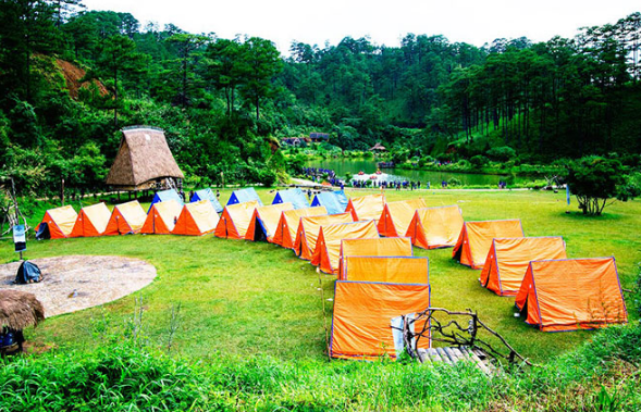 Camping at the village