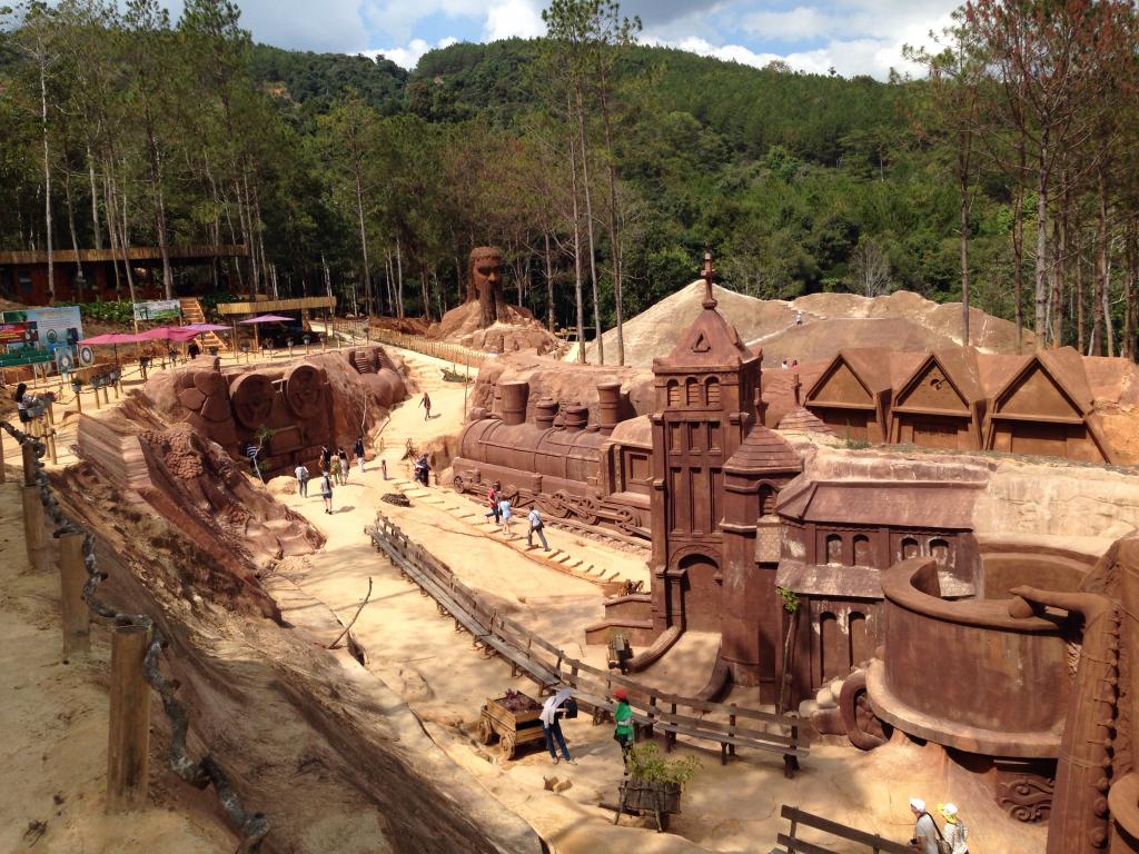 Clay tunnel located on the outskirts of Dalat city