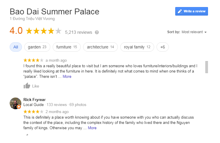 Bao Dai Summer Palace Review